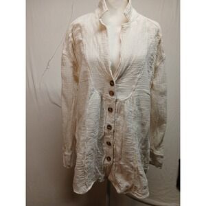 Free People Guaze Boho Pirate Oversized Flowy Soft Long Sleeve